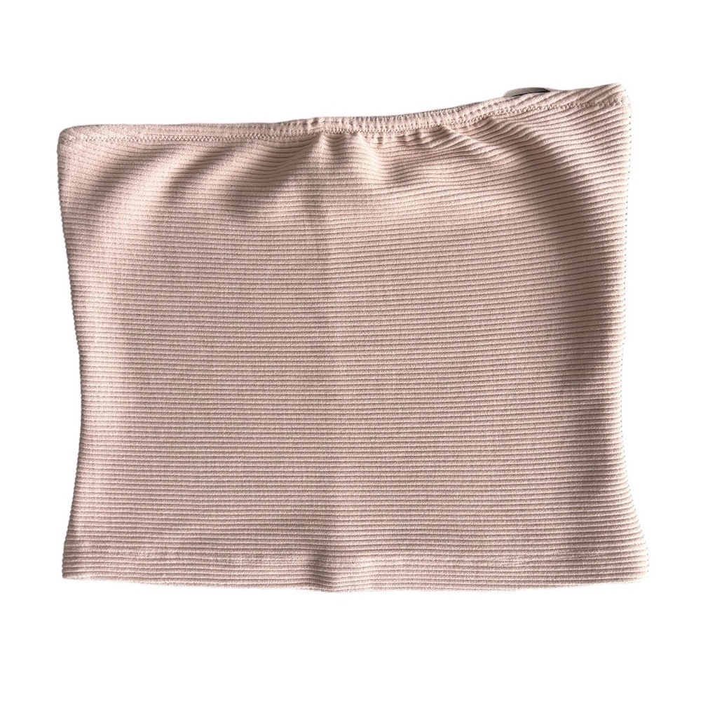 Dynamite Ribbed Strapless Bandeau Nude XS